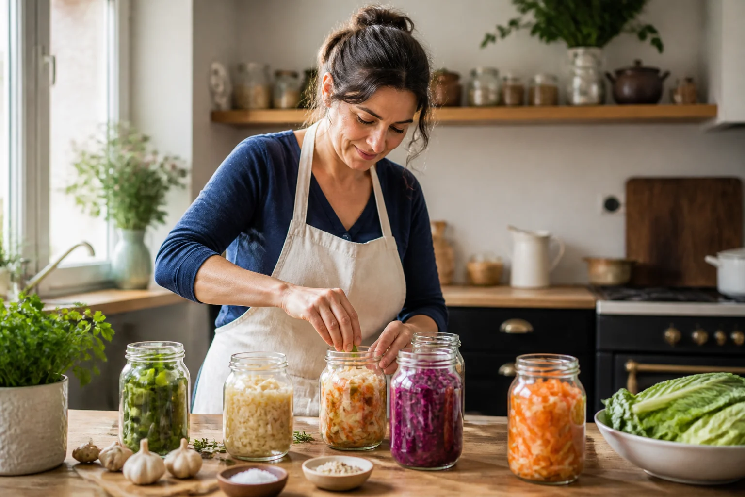 Photographie éditoriale en lien avec « Aliments fermentés : lesquels choisir pour la santé intestinale ? »
