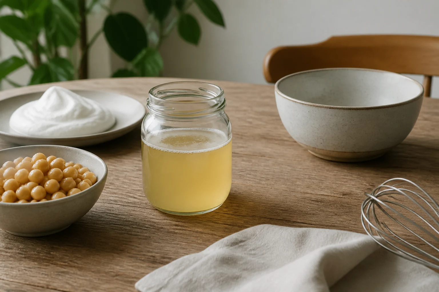 Photographie éditoriale en lien avec « Aquafaba : remplacer les œufs en pâtisserie sans croire au miracle nutritionnel »