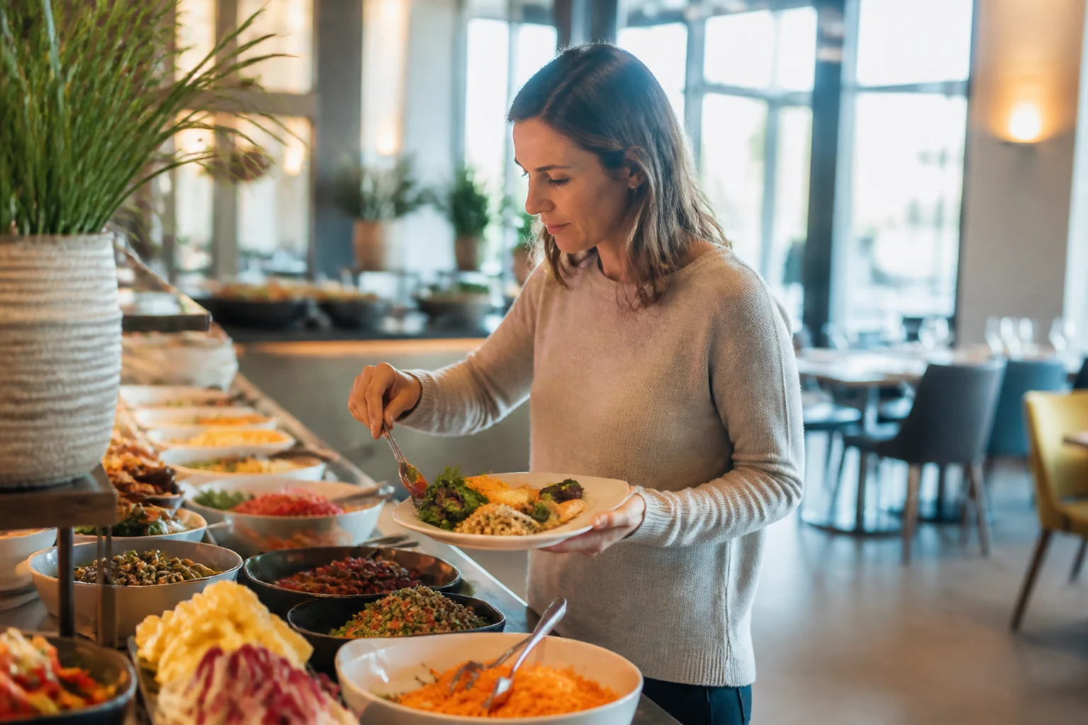 Photographie éditoriale en lien avec « Buffet à volonté : profiter sans transformer le repas en défi »