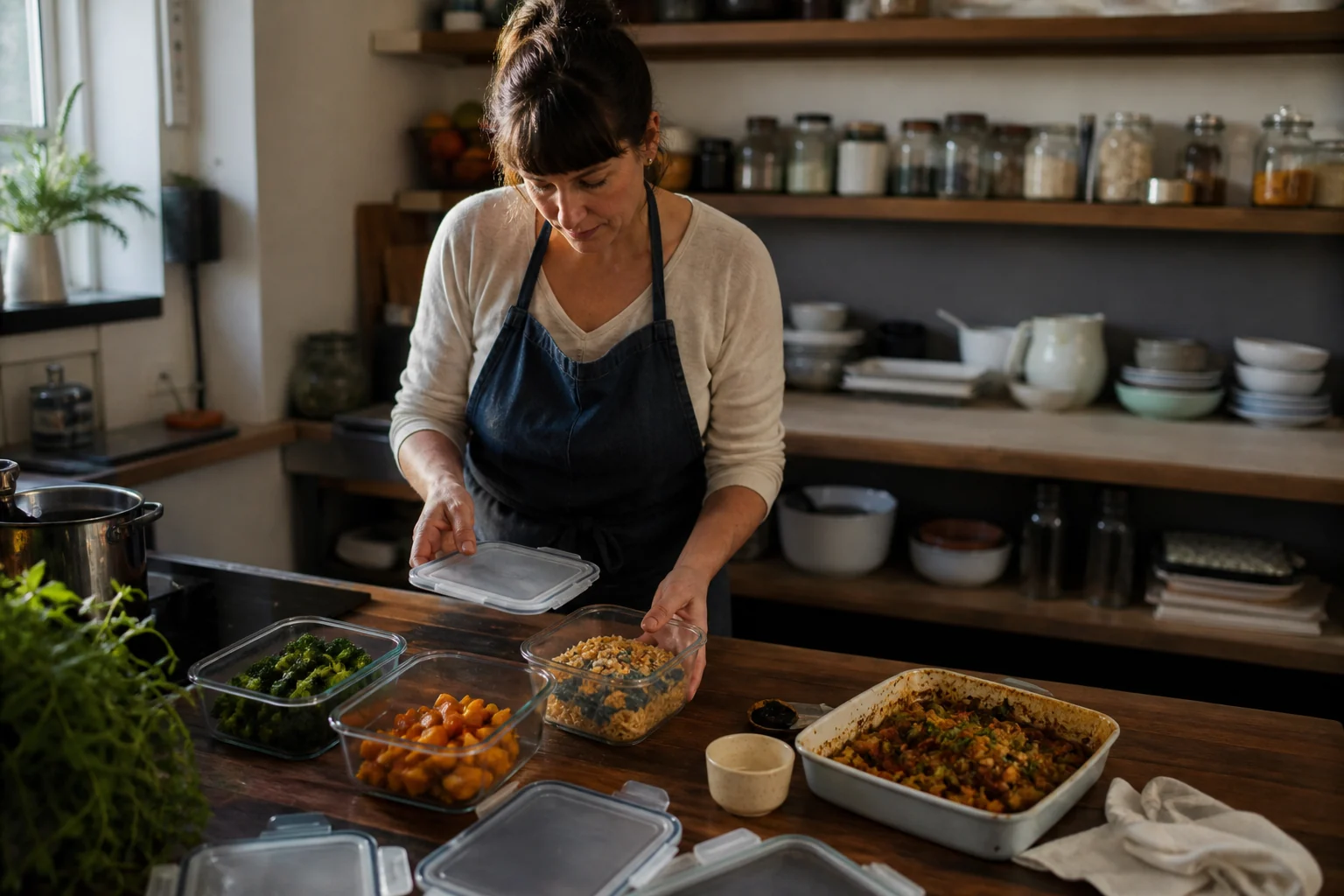 Photographie éditoriale en lien avec « Meal prep et sécurité alimentaire : refroidir, conserver et réchauffer sans risque »