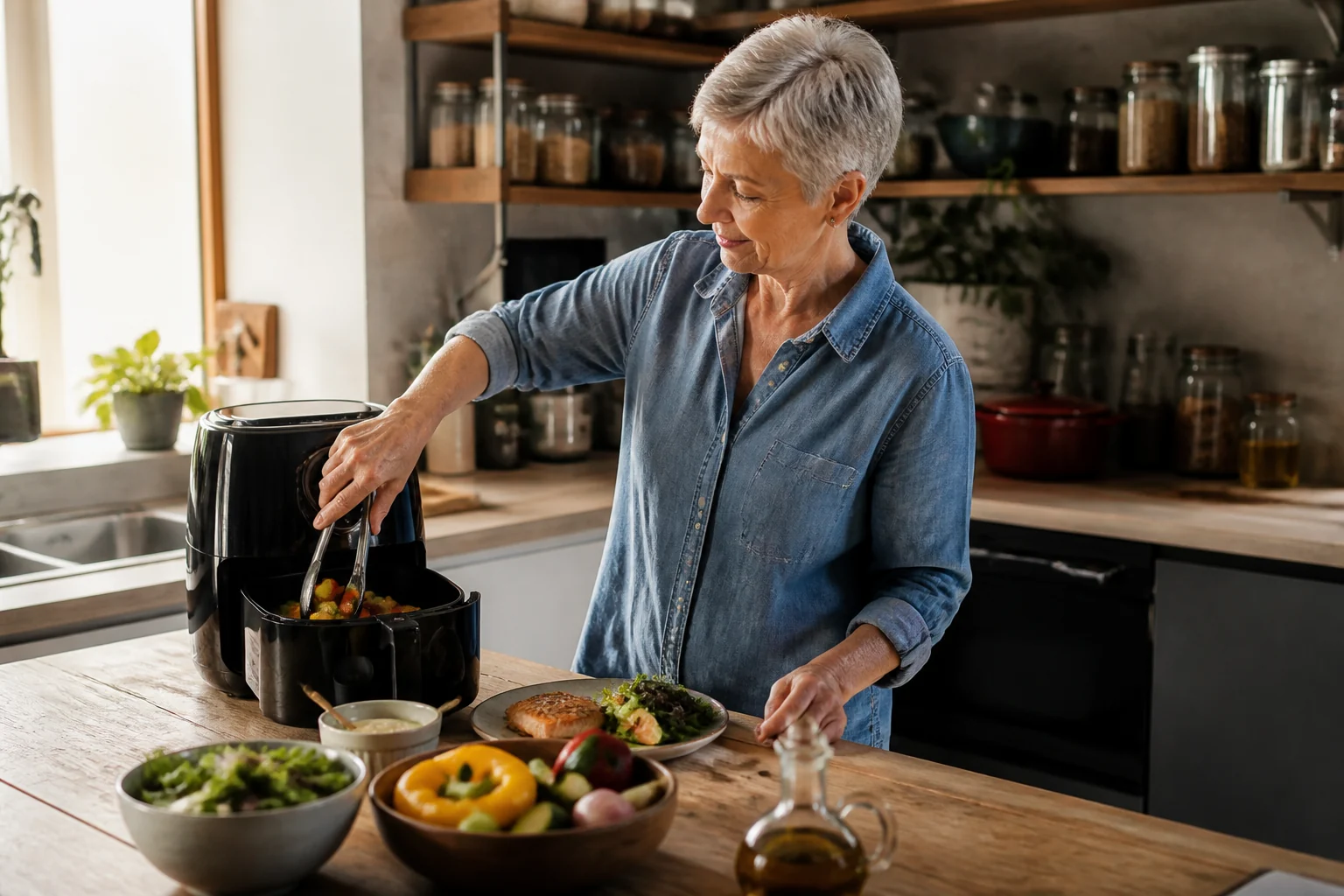 Photographie éditoriale en lien avec « Air fryer et santé : meilleur que le four ou simple outil pratique ? »
