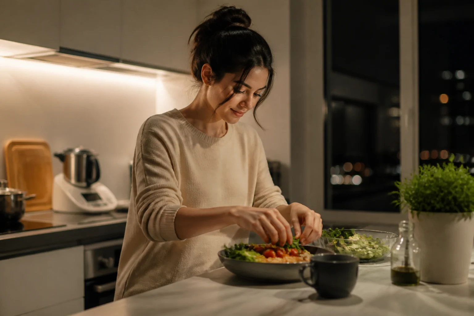 Photographie éditoriale en lien avec « Dîner tardif : comment manger quand l’horaire ne peut pas changer ? »
