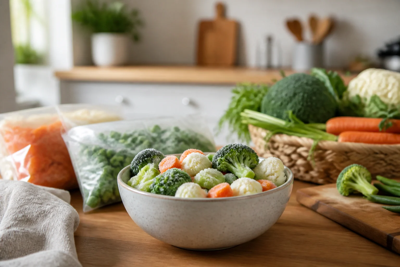 Photographie éditoriale en lien avec « Légumes surgelés : sont-ils aussi intéressants que les légumes frais ? »