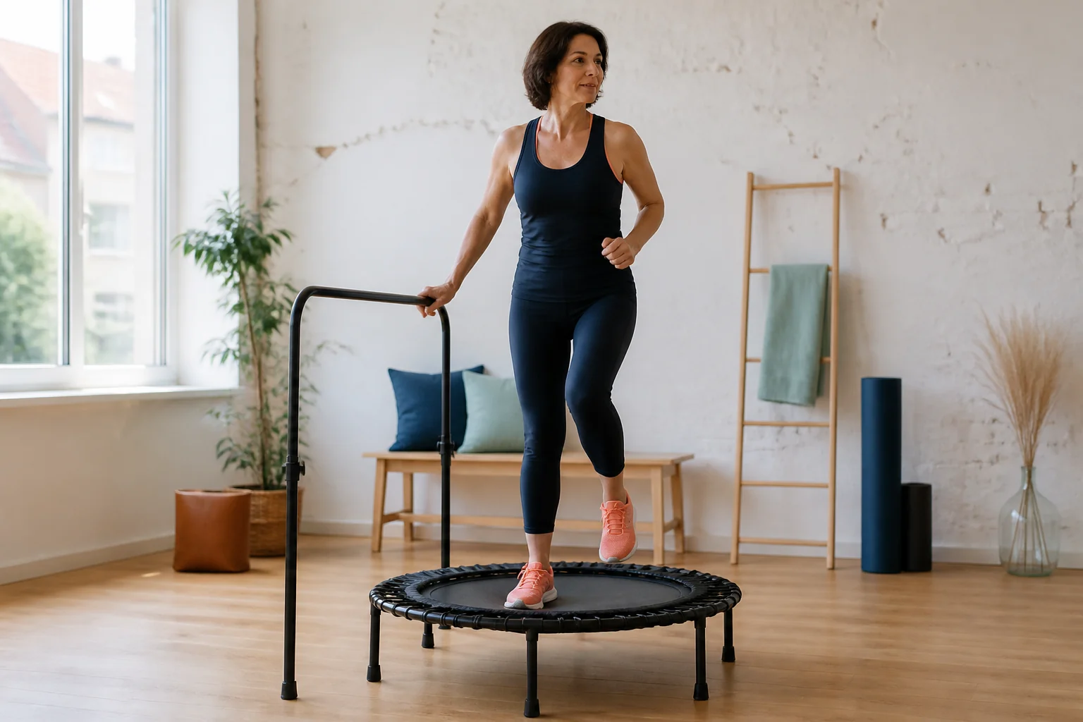 Photographie éditoriale en lien avec « Mini-trampoline : cardio ludique, équilibre et précautions avant de rebondir »