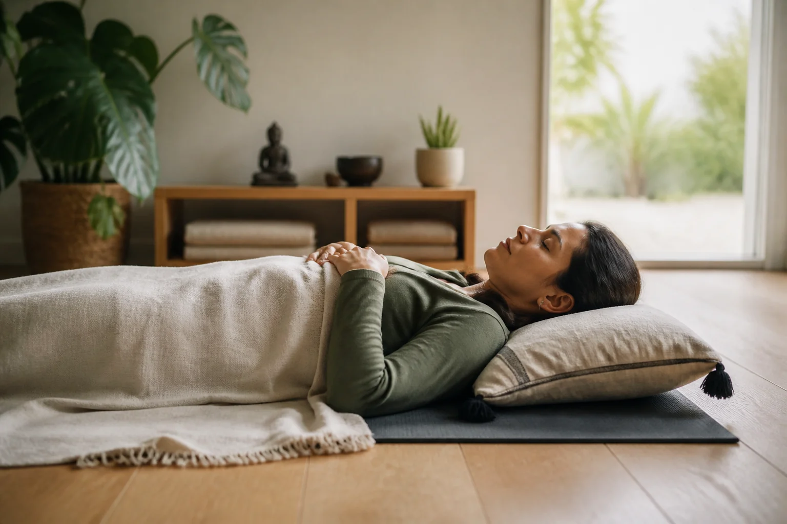 Photographie éditoriale en lien avec « NSDR et yoga nidra : se reposer sans promettre de remplacer le sommeil »