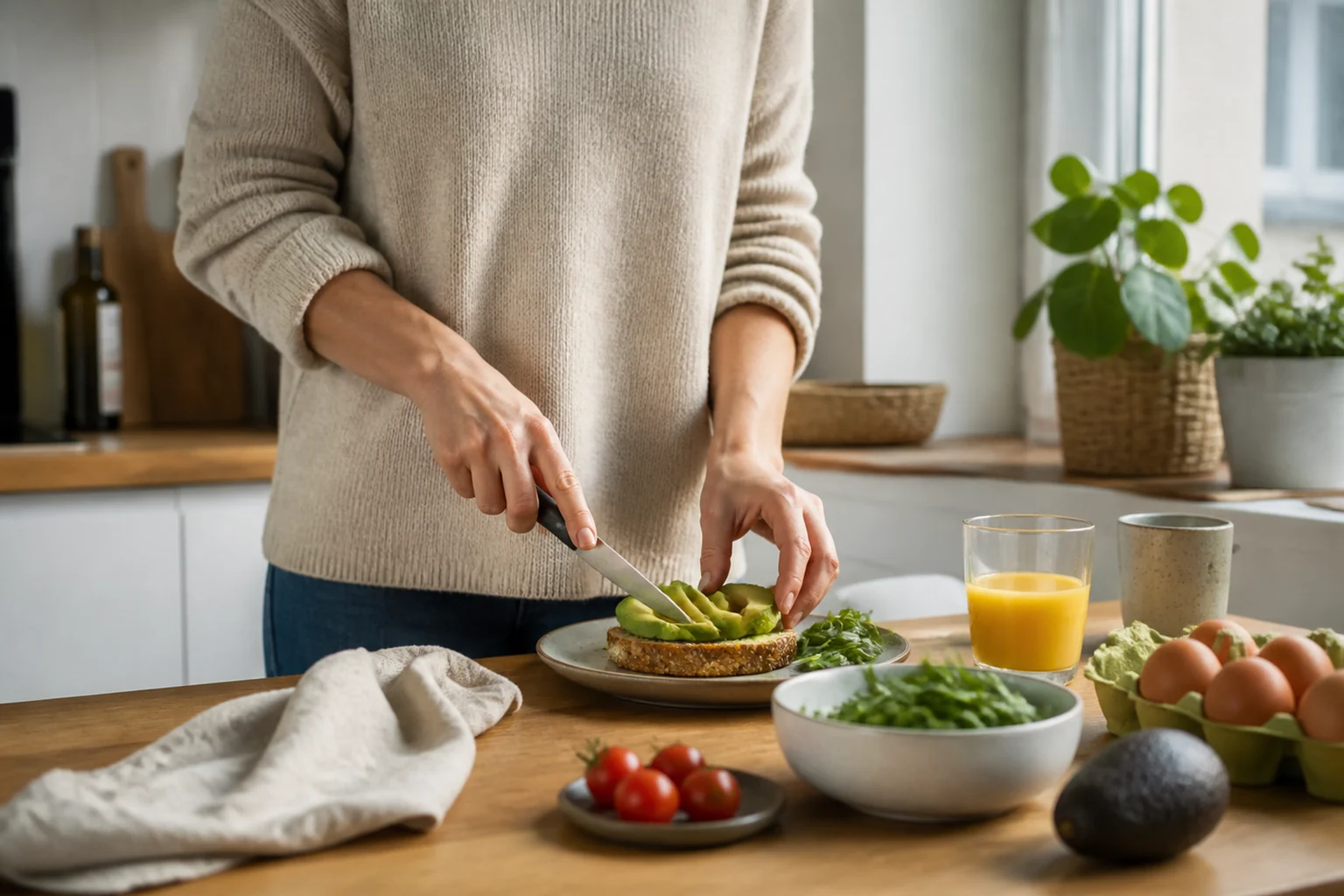 Photographie éditoriale en lien avec « Petit-déjeuner salé : plus rassasiant qu’un petit-déjeuner sucré ? »