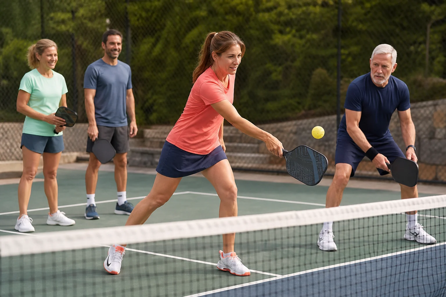 Photographie éditoriale en lien avec « Pickleball : commencer sans sous-estimer chevilles, genoux et épaules »