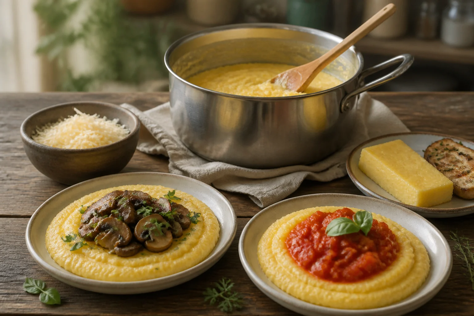 Photographie éditoriale en lien avec « Polenta : légère ou calorique selon ce que l’on ajoute ? »