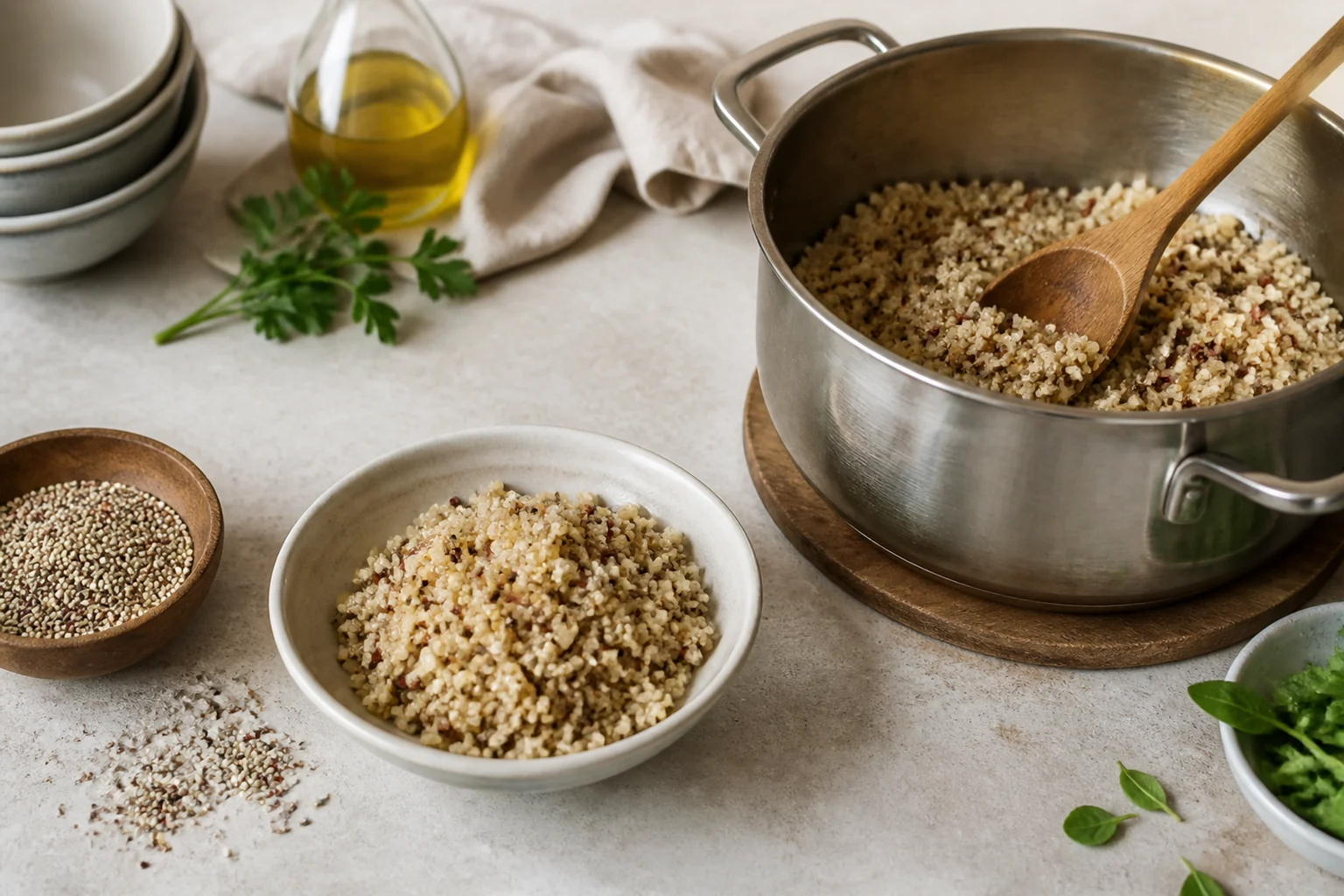 Photographie éditoriale en lien avec « Quinoa : superaliment ou simple féculent pratique ? »