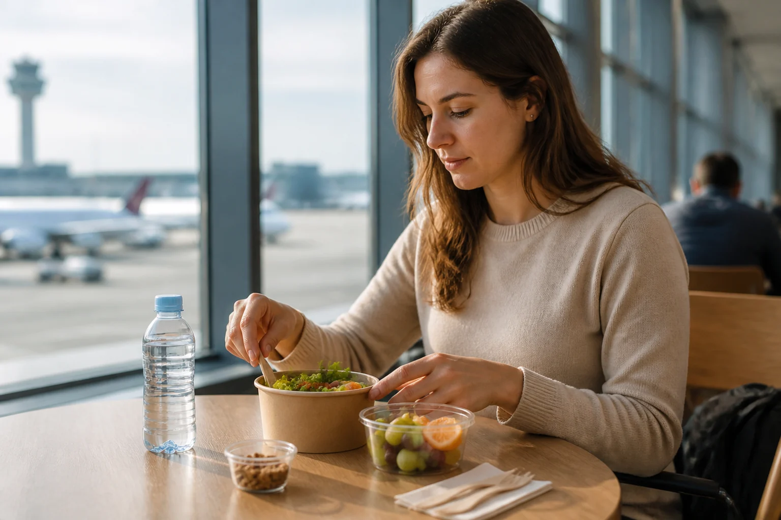 Photographie éditoriale en lien avec « Repas d’aéroport : les choix simples quand l’offre est limitée »