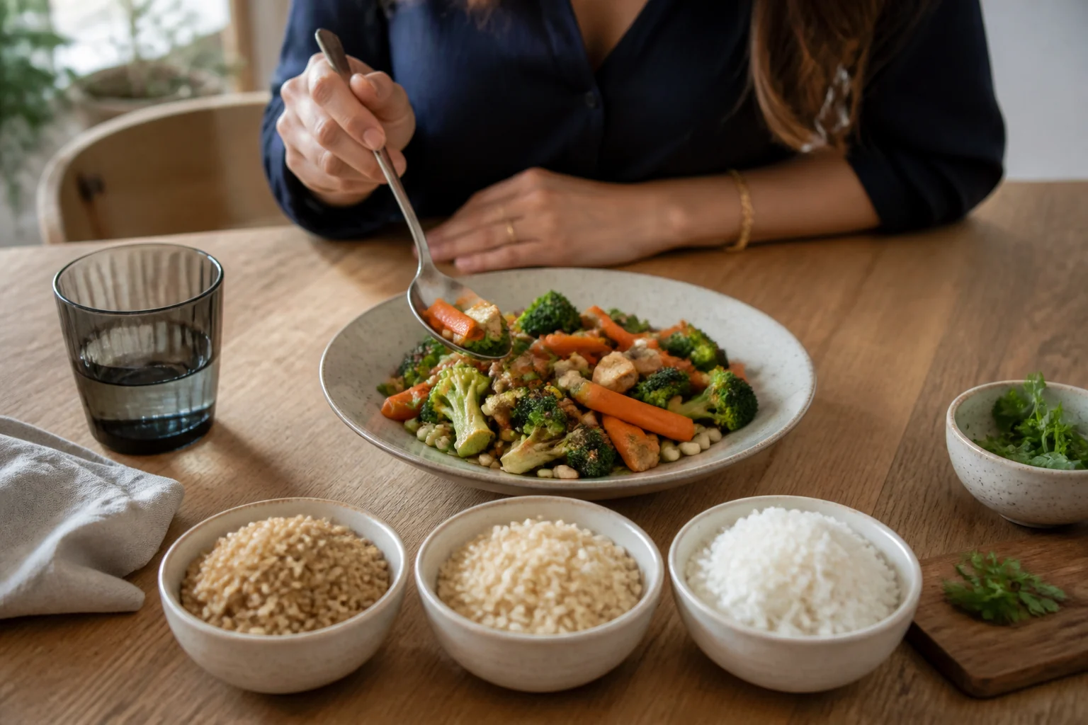 Photographie éditoriale en lien avec « Riz basmati, complet ou blanc : lequel choisir selon le repas ? »