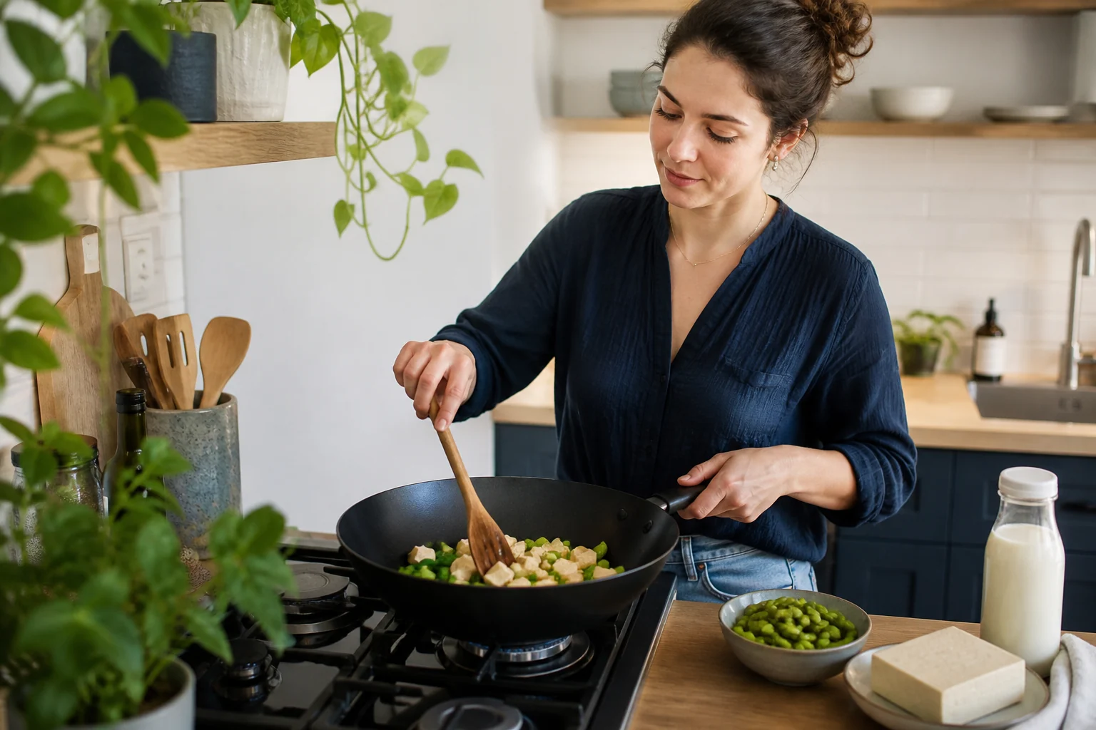Photographie éditoriale en lien avec « Soja et hormones : tofu, lait de soja et thyroïde sans peur inutile »